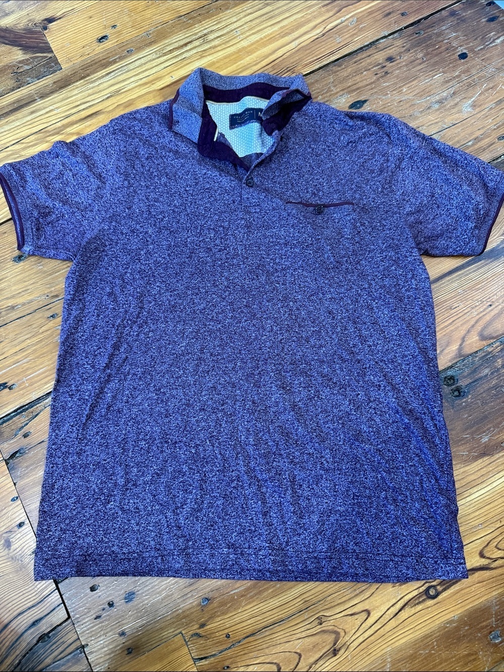 Cactus Man Polo Shirt Men's Medium Purple Heather Cotton Knit